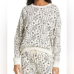 THE GREAT. Black and White Winter Theme Sweatshirt
